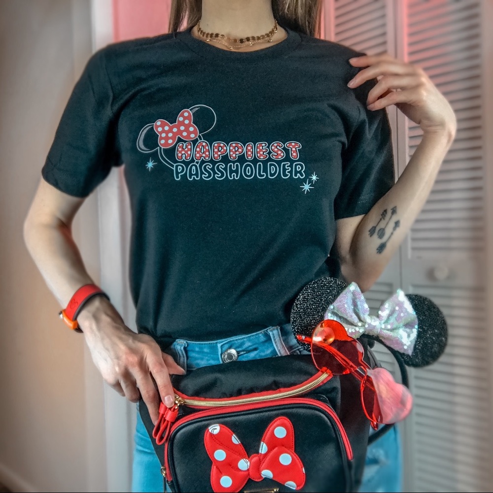 Minnie Ears Polka Dot Disney Pass Holder Mickey